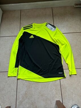 Adidas Squadra 21 Goalkeeper Jersey - Team Solar Yellow/Black - Youth Large New